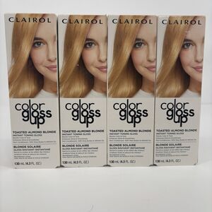 Clairol Hair Color Gloss Up Toasted Almond Blond Instant Toning Glass - LOT of 4